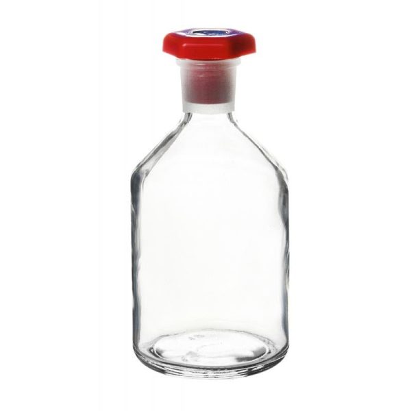 Reagent Bottle - Clear Glass Plastic Stopper